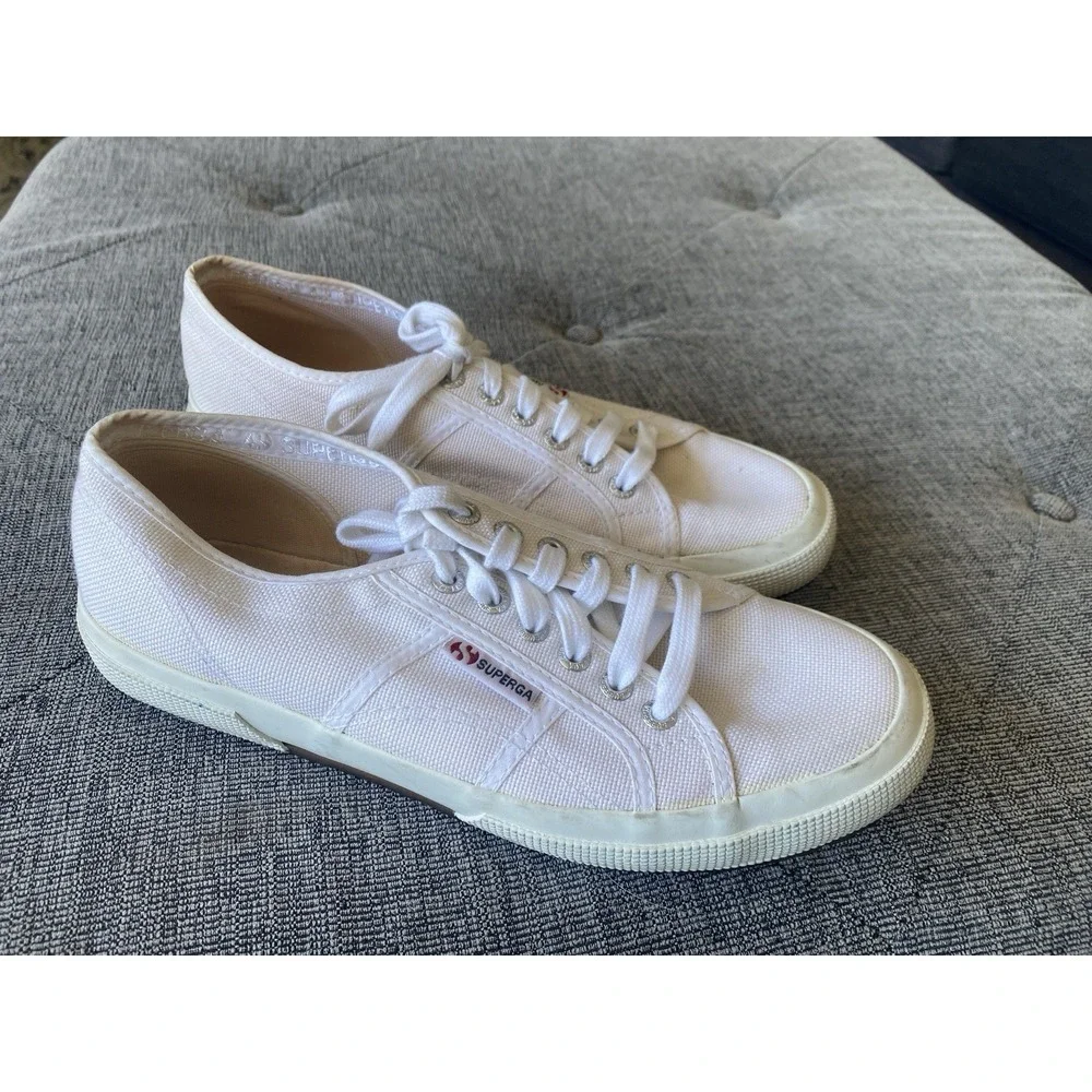 Superga 2750 Cotu Classic White Canvas Sneakers Women Size EU 41 US 9.5 / Men 8